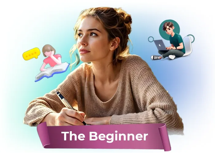 The beginner: illustration of a beginner for CreatorClaw AI