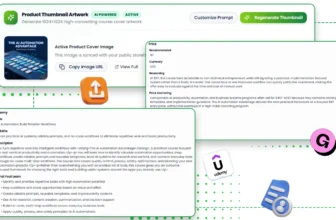 CreatorClaw AI product thumbnail artwork and marketplace listing text screen
