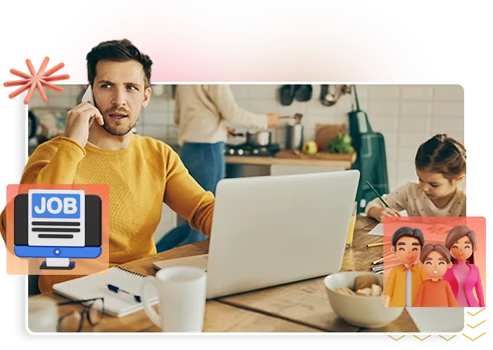 Parent at a laptop with a child nearby, a busy person who cannot film, edit and post daily