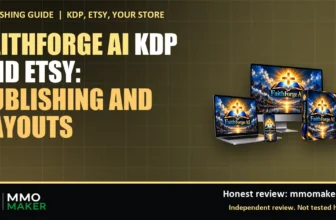 FaithForge AI KDP and Etsy publishing guide, featured image with the FaithForge AI product mockup