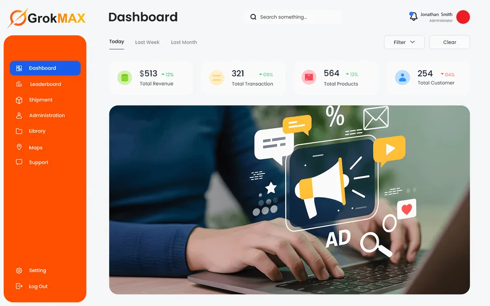 GrokAI Studio feature graphic: an AI marketing campaign and ad generator