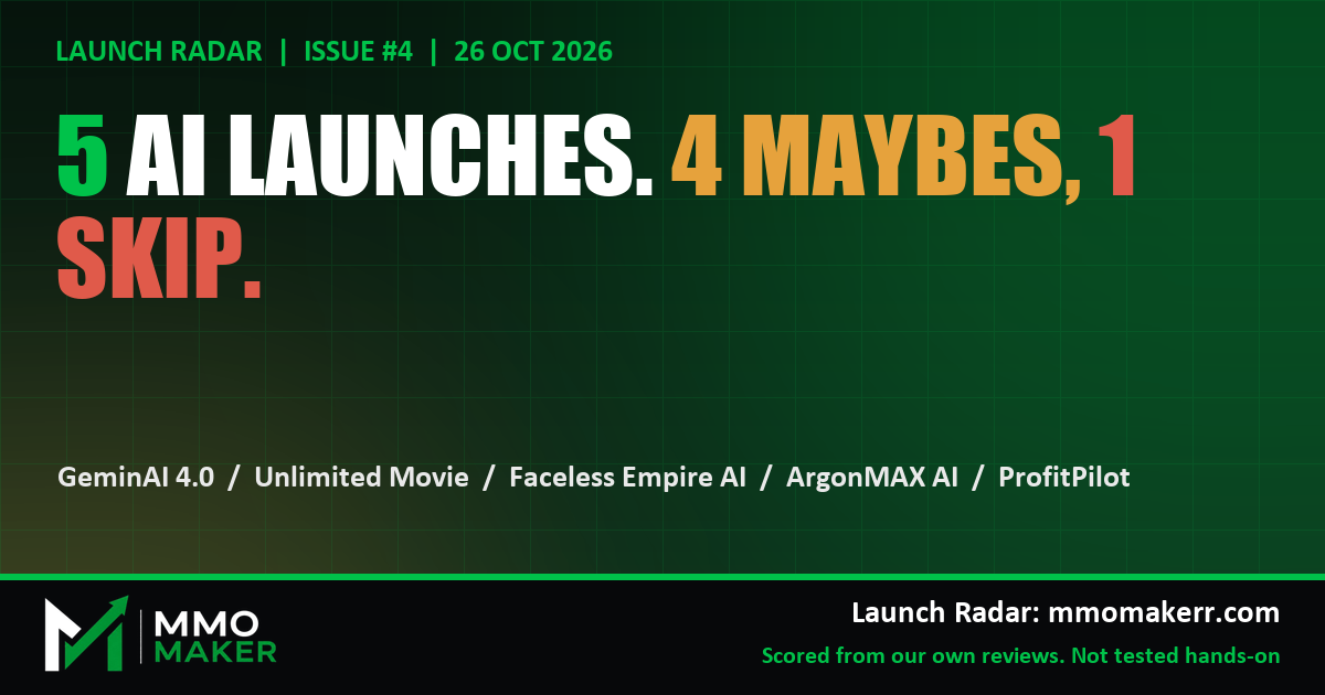 Launch Radar #4: 5 AI launches, 4 maybes and 1 skip, MMO Maker