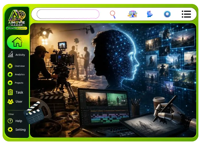 Vendor feature graphic for Trailer And Short Film Maker in Unlimited Movie: cinematic trailers, teasers and shorts in any genre and length