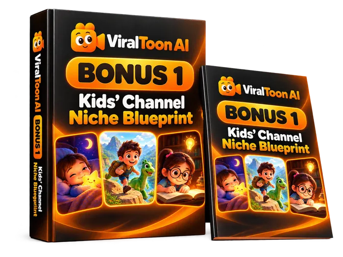 ViralToon AI Bonus 1 Kids Channel Niche Blueprint product box