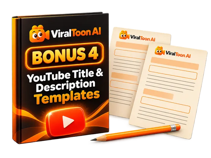 ViralToon AI Bonus 4 YouTube Title and Description Templates product box