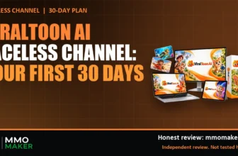 ViralToon AI faceless channel plan for the first 30 days, featured image with the ViralToon AI product mockup