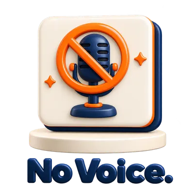ViralToon AI No Voice badge with a crossed-out microphone