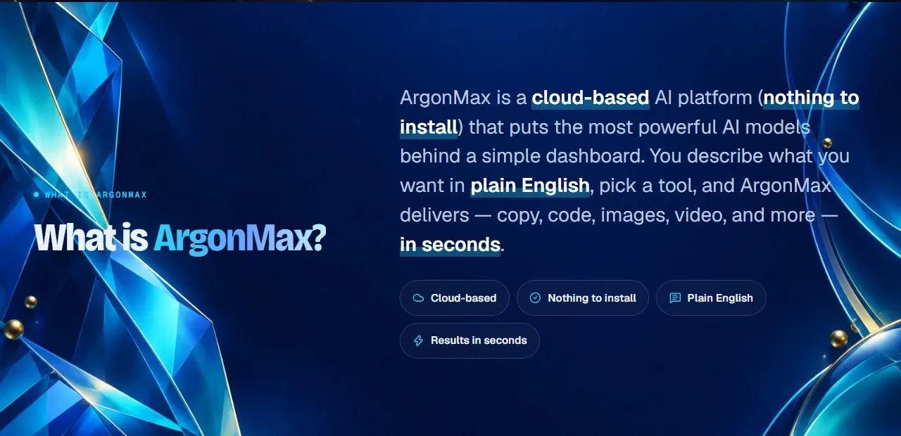 Is ArgonMAX AI really unlimited: the vendor explanation of what ArgonMAX is, a cloud based AI platform