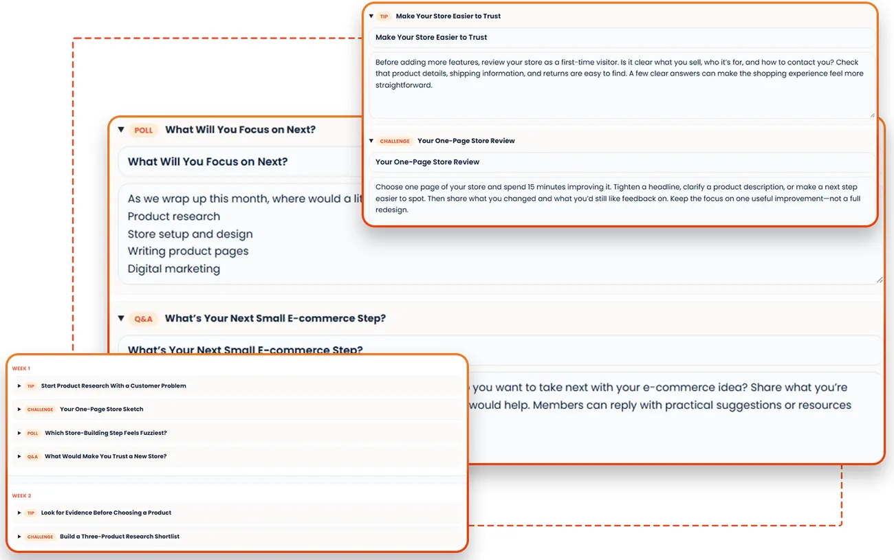 Whop Engine AI Community Content feature screen from the vendor sales page
