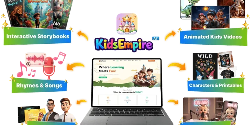 KidsEmpire AI Review 2026 +Huge KidsEmpire AI Bonus +$4 Discount +OTO Info -Ai turns one simple keyword into a complete, sell-ready kids business